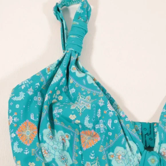 NWT Seafolly Inka Gypsy F Cup Halter Bralette Bikini Top - Picture 4 of 13